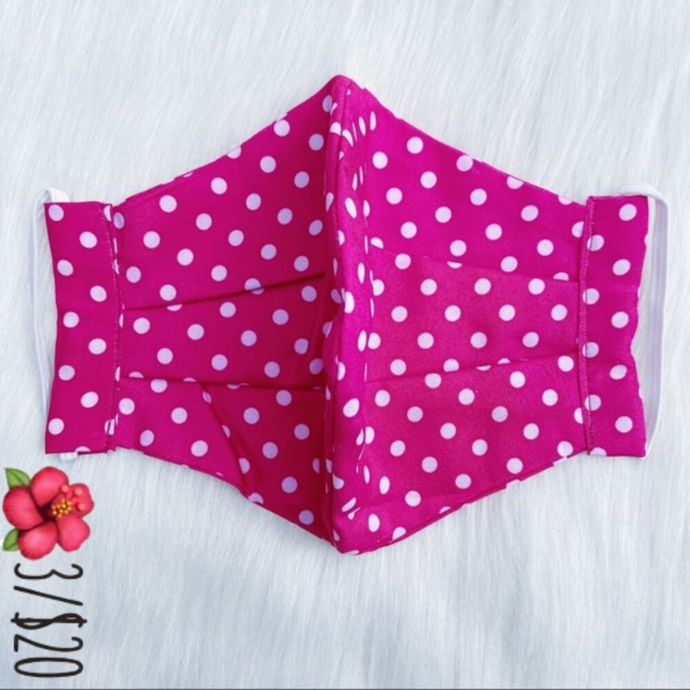Pink Polka Dot Face Mask!!! 🌺 3/$20